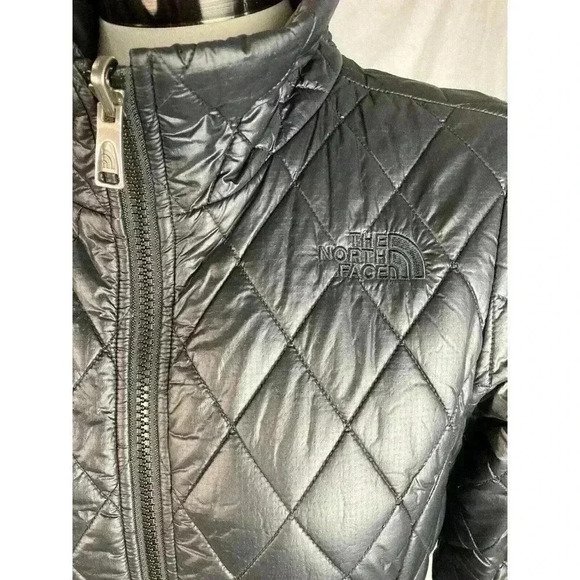 The North Face Quilted Black Mid Length Insulated Puffer Warm Jacket Coat S - Picture 7 of 8